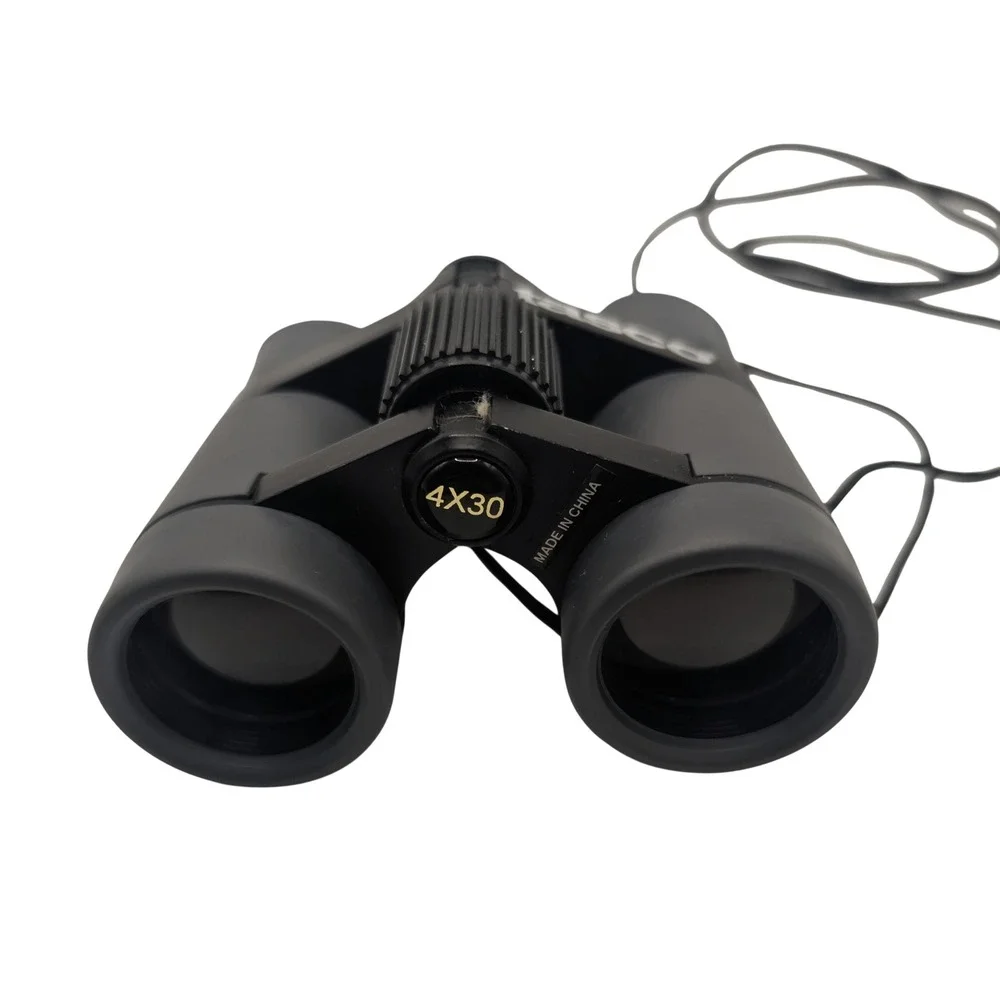 Tasco Binoculars Gray 4x30 Compact Porro Prism Optics with Case Strap